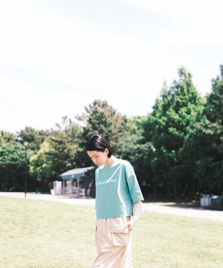 SHARE PARK LADIES 【UVカット・吸水速乾・ストレッチ・軽量 】ロゴショートTシャツ（S・Mサイズ） サックスブルー系