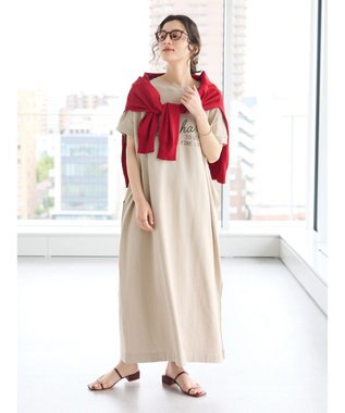 CRAFT STANDARD BOUTIQUE 10/- ヴィンテージフレンチスリーブワンピース Beige