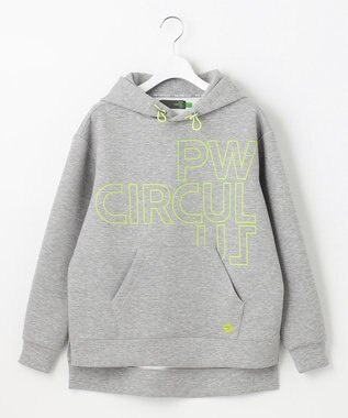 PW CIRCULUS 【WOMEN】フロントロゴ フーデッド プルオーバー ライトグレー系