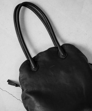 FOLNA RD ソフトレザーブガッティボストンバッグL-SIZE ブラック