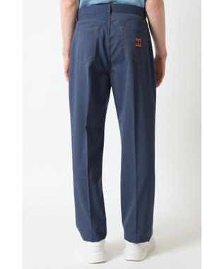 DAKS ステッチストレートパンツ ネイビー