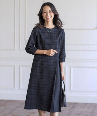  SIMMOD ジャカード ボリュームスリーブ ワンピース