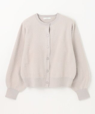 ANY L フェザーカーディガン×ニットスカートセットアップ ライトグレー