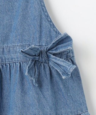 ANY KIDS ティアード デニムジャンパースカート ブルー