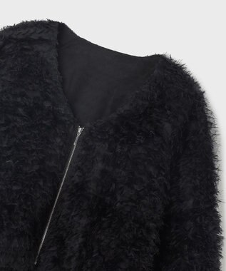 GRACE CONTINENTAL フラワーチュール刺繍ブルゾン ブラック