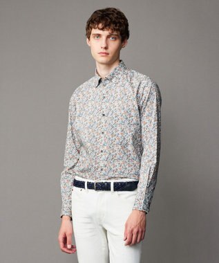 JOSEPH ABBOUD 【洗える】リバティプリント シャツ アイボリー系5