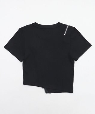 WEGO ZIPデザイングラフィックちびT ブラック