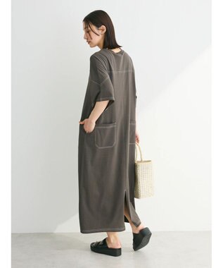 Green Parks ・ＳＵＧＡＲ　ＳＰＯＯＮ【ＣＯＯＬ】ステッチＴＥＥワンピ Charcoal Gray