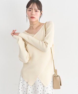 earth music&ecology クロスニットプルオーバー