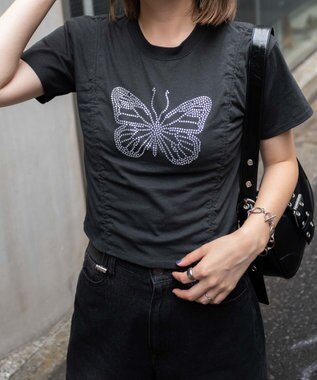 WEGO バタフライドロストラインストーンT