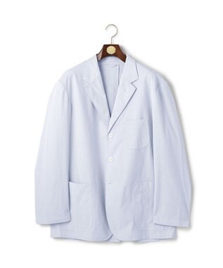 J.PRESS MEN 【J.PRES ORIGINALS】【UNISEX】Cordlane Seersucker 3B Sack Jacket サックスブルー系1