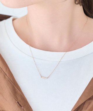Phoebe <新色>【金属アレルギー対応】ストレートバービジューネックレス　シャンパンゴールド
