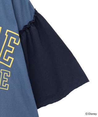 Green Parks スティッチ／リメイク風ドッキングＴシャツ Blue