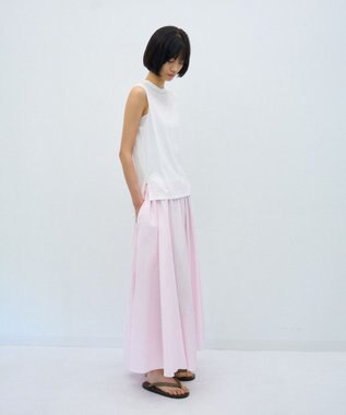 ATON SHRINK FRESCA JERSEY | スリーブレスプルオーバー WHITE