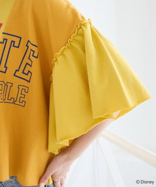 Green Parks スティッチ／リメイク風ドッキングＴシャツ Yellow