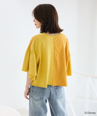 Green Parks スティッチ／リメイク風ドッキングＴシャツ Yellow