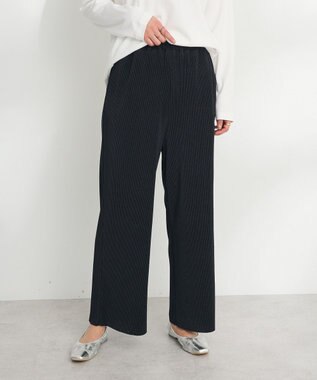 CRAFT STANDARD BOUTIQUE セルフカットイージープリーツパンツ Black