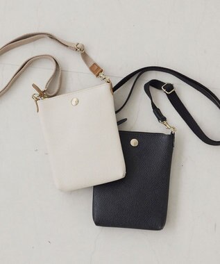 TOPKAPI 【Breath TOPKAPI】SCOTCH GRAIN スコッチグレイン ネオレザー サコッシュ スマホ ショルダーバッグ クリーム