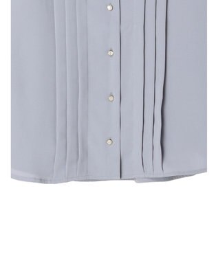 earth music&ecology タックブラウス Grayish Blue