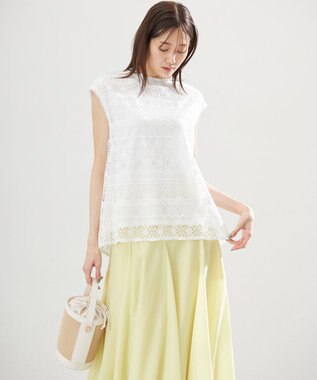 組曲 ラッセルレース ブラウス アイボリー系