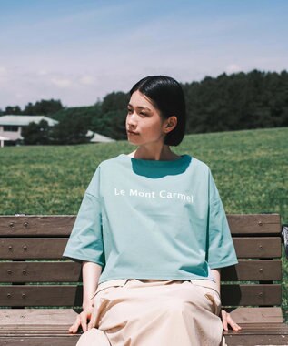 SHARE PARK LADIES 【UVカット・吸水速乾・ストレッチ・軽量 】ロゴショートTシャツ（S・Mサイズ） サックスブルー系