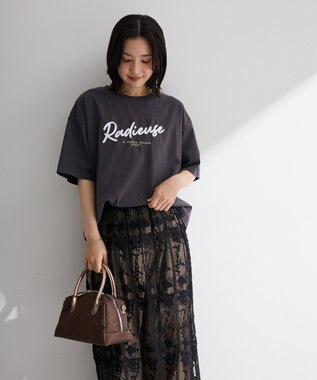 Green Parks さがら刺繍Ｔシャツ Charcoal Gray