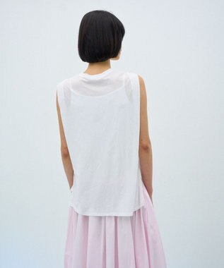 ATON SHRINK FRESCA JERSEY | スリーブレスプルオーバー WHITE