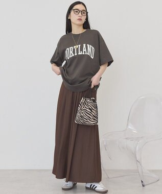 AMERICAN HOLIC 【選べる丈】ギャザースカーチョ【WEB限定カラー有り】 Brown