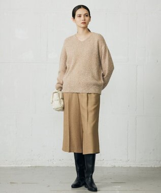 自由区 S 【カタログ掲載】フェザーラメプルオーバー ニット モカ