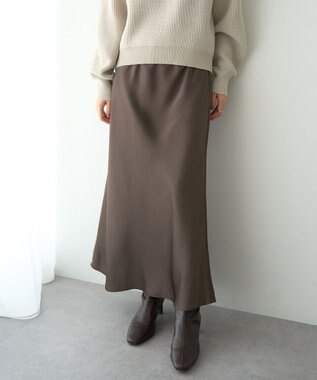 YECCA VECCA サテンフレアスカート Brown