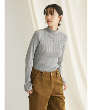 CRAFT STANDARD BOUTIQUE ウォッシャブルリブタートルニットプルオーバー Light Gray