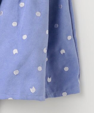 ANY KIDS ネコ×ドット刺繍 スキャッツ ラベンダー