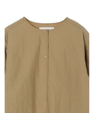 Green Parks ライト中わたノーカラーブルゾン Beige