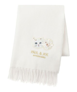 MOONBAT PAUL & JOE ACCESSOIRES ジプシー×クリザンテームワッペン付きムースタッチマフラー（パッケージ入り）