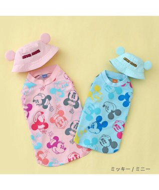 PET PARADISE ディズニー ミニーマウス バケットハット付き Tシャツ 小型犬 ピンク
