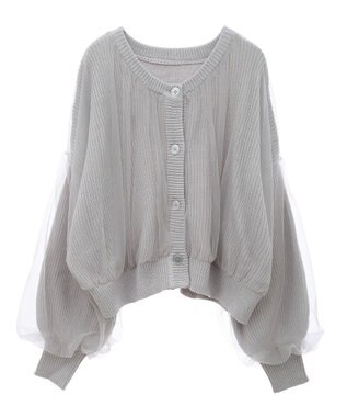 earth music&ecology チュールレイヤードカーディガン