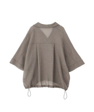 YECCA VECCA 　裾ドロストメッシュシャツ Gray Mixture