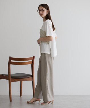 YECCA VECCA ビスチェレイヤード風デザインTee White