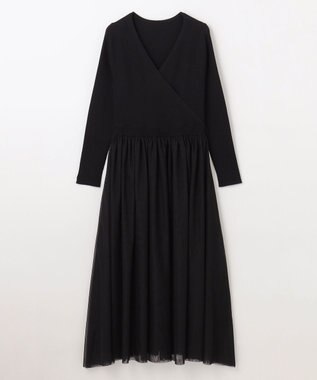GRACE CONTINENTAL チュールコンビニットワンピース ブラック