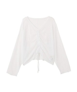 earth music&ecology フロントドロストシアープルオーバー Off White