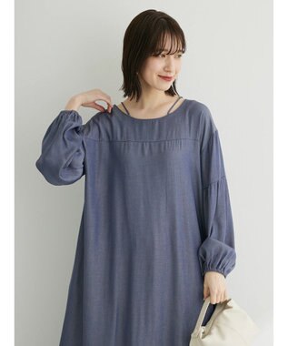 Green Parks ・ｆｕｒｒｙ　ｒａｔｅ　バックレースアップワンピース Light Gray