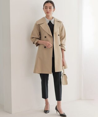 組曲 【2WAY】レース襟フレンチテリーフレア カットソー ブラック系