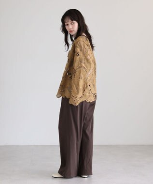 Green Parks ・ＥＬＥＮＣＡＲＥ　ＤＵＥ　レーシーカーディガン Camel