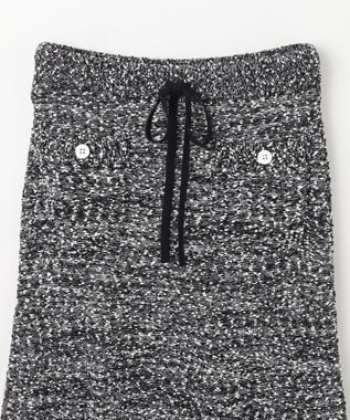 GRACE CONTINENTAL ネップツイードニットスカート ブラック