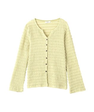 earth music&ecology 【予約】シャーリングカットカーディガン ミント