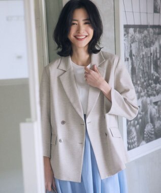  【加藤ローサさん着用】ライトリネンライク ジャケット