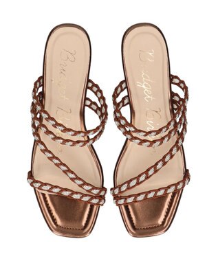Bridget Birkin 【Bridget Birkin】キラキラ編み込みサンダル ブラウン