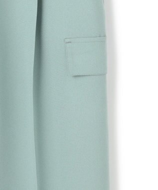 ICB 【先行予約】 FluidBackSatin ワイドストレートカーゴパンツ ダークセージ