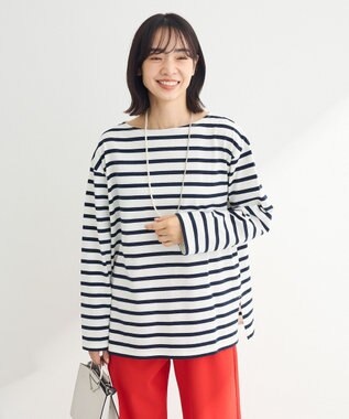 Green Parks ボーダーチュニック Dark Navy