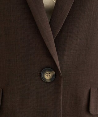 YECCA VECCA マシンウォッシャブルリネンライクジャケット Brown